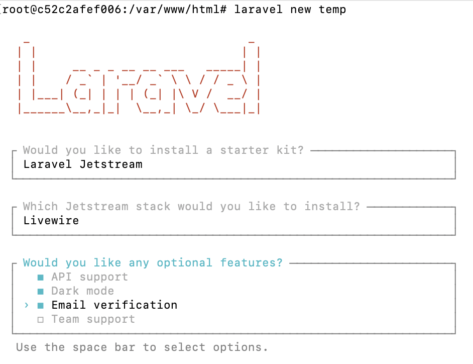 Wizard Step 3 – Features